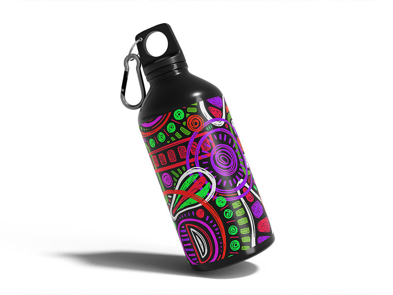atlantic city abstract geometric Water Bottle DIY Stickers