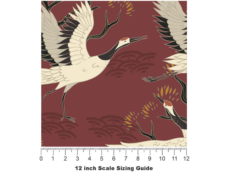 Auburn Flight Birds Vinyl Film Pattern Size 12 inch Scale~Rwraps Auburn Flight Birds Sizing Chart~2