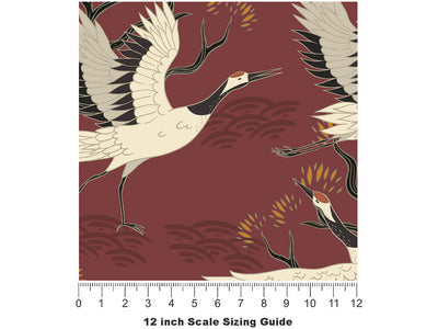 Auburn Flight Birds Vinyl Film Pattern Size 12 inch Scale~Rwraps Auburn Flight Birds Sizing Chart~2