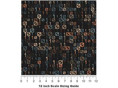 Auburn Matrix Technology Vinyl Film Pattern Size 12 inch Scale~Rwraps Auburn Matrix Technology Sizing Chart~3