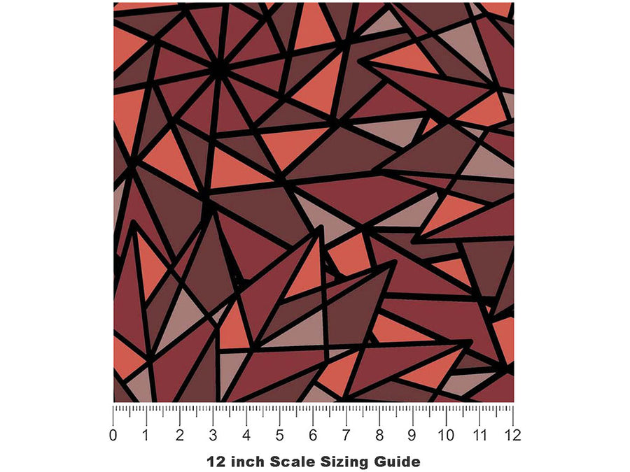 Auburn Star Stained Glass Vinyl Film Pattern Size 12 inch Scale~Rwraps Auburn Star Stained Glass Sizing Chart~2