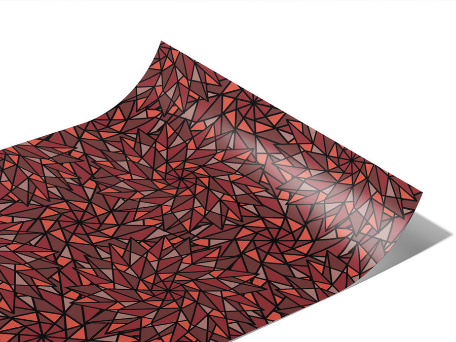 Auburn Star Stained Glass Vinyl Wraps~Rwraps Series 914 Digitally Printed Vinyl Wrap~0