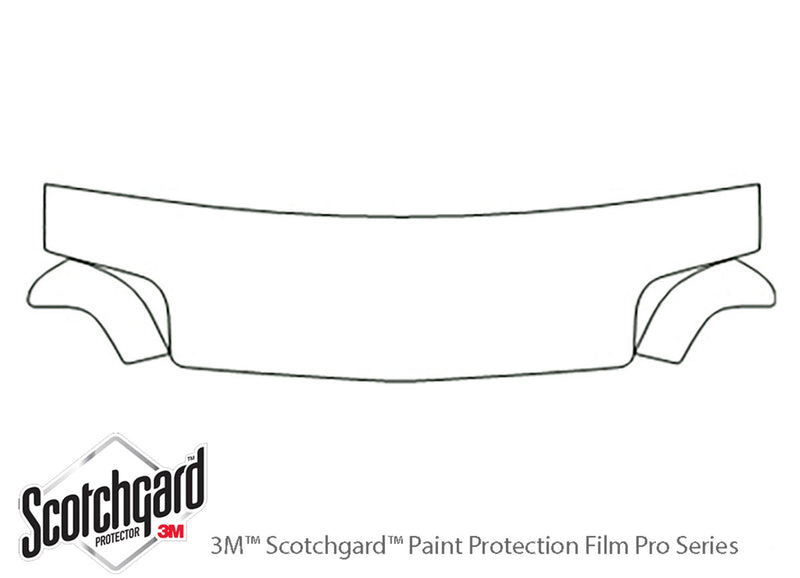 90 3M Clear Bra Hood Precut PPF Diagram