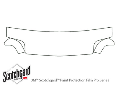 90 3M Clear Bra Hood Precut PPF Diagram
