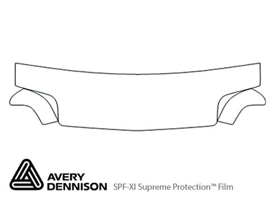 90 Avery Dennison Clear Bra Hood Precut PPF Diagram