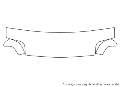 90 3M Clear Bra Hood Precut PPF Diagram