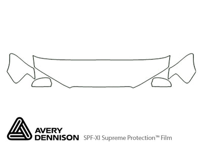 a3 Avery Dennison Clear Bra Hood Precut PPF Diagram