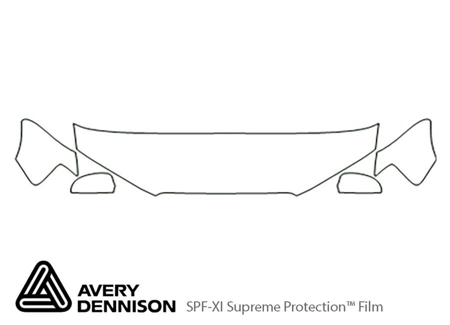 a3 Avery Dennison Clear Bra Hood Precut PPF Diagram