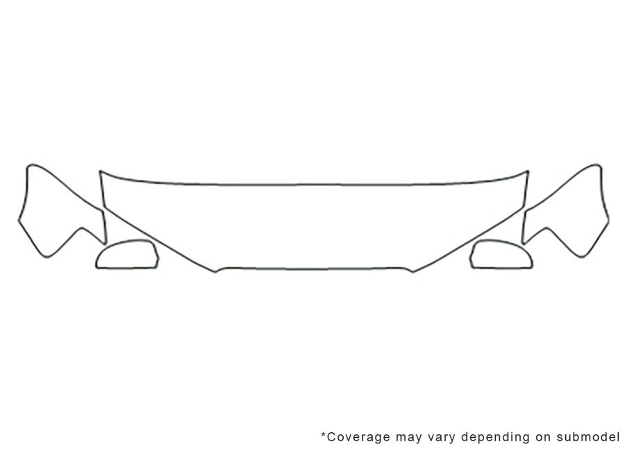 a3 3M Clear Bra Hood Precut PPF Diagram