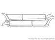 a3 3M Clear Bra Door Cup Precut PPF Diagram