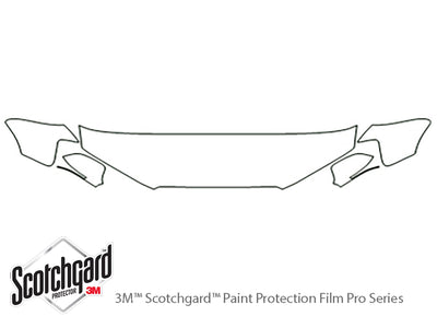 a3 3M Clear Bra Hood Precut PPF Diagram