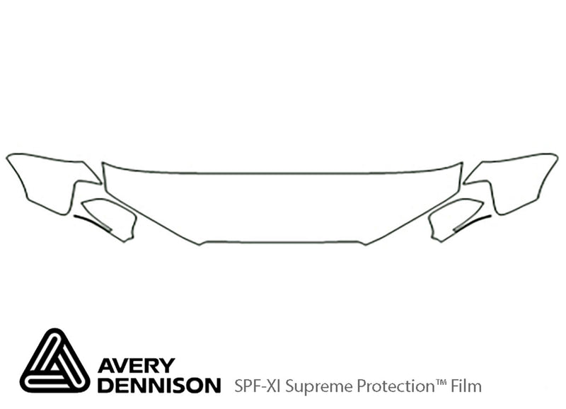 a3 Avery Dennison Clear Bra Hood Precut PPF Diagram