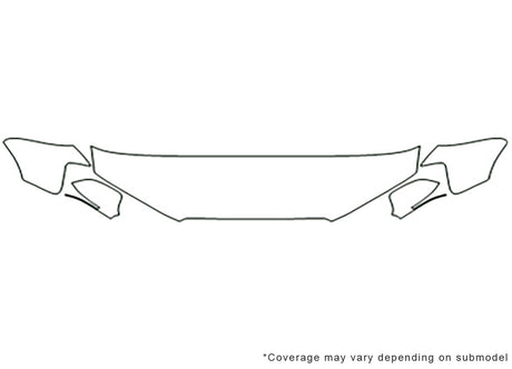 a3 Avery Dennison Clear Bra Hood Precut PPF Diagram
