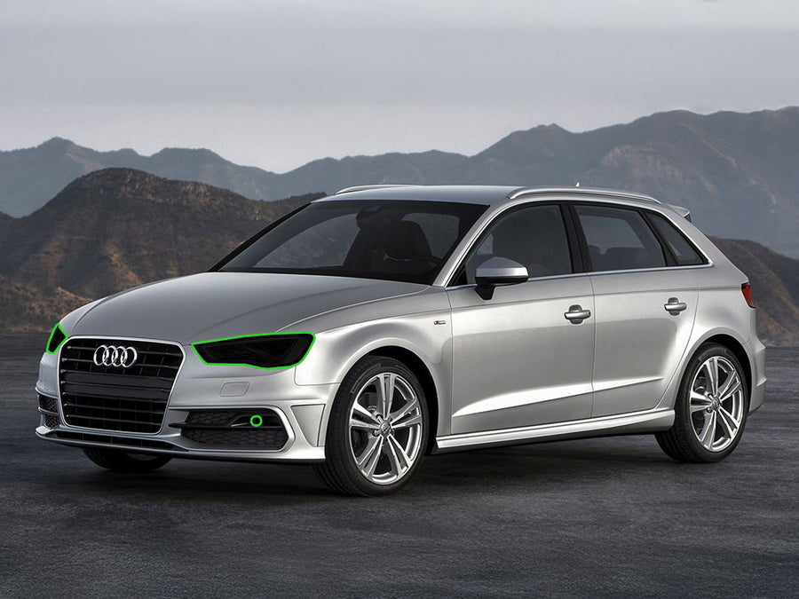 audi a3 2009-2013 Headlight Tint Location
