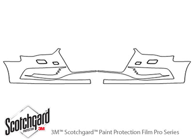 a3 3M Clear Bra Bumper Precut PPF Diagram