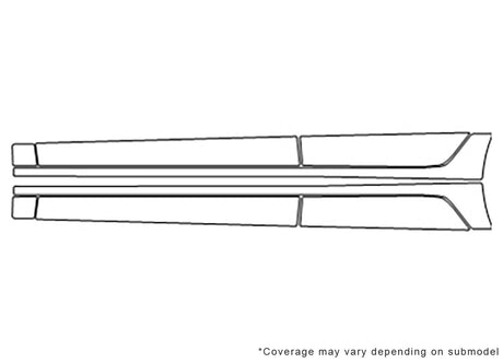 a3 3M Clear Bra Door Cup Precut PPF Diagram
