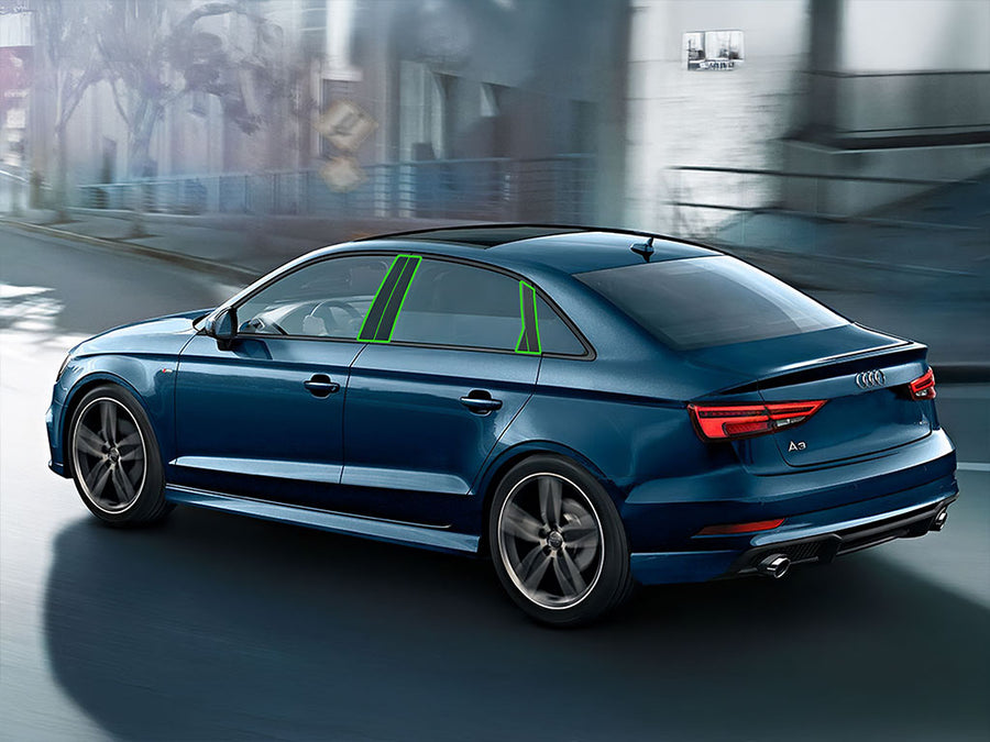 audi a3 2015-2020 (4 door) Pillar Post Trim Installation Location