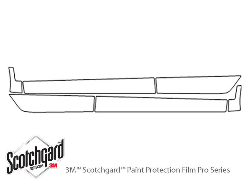 a3 3M Clear Bra Door Cup Precut PPF Diagram