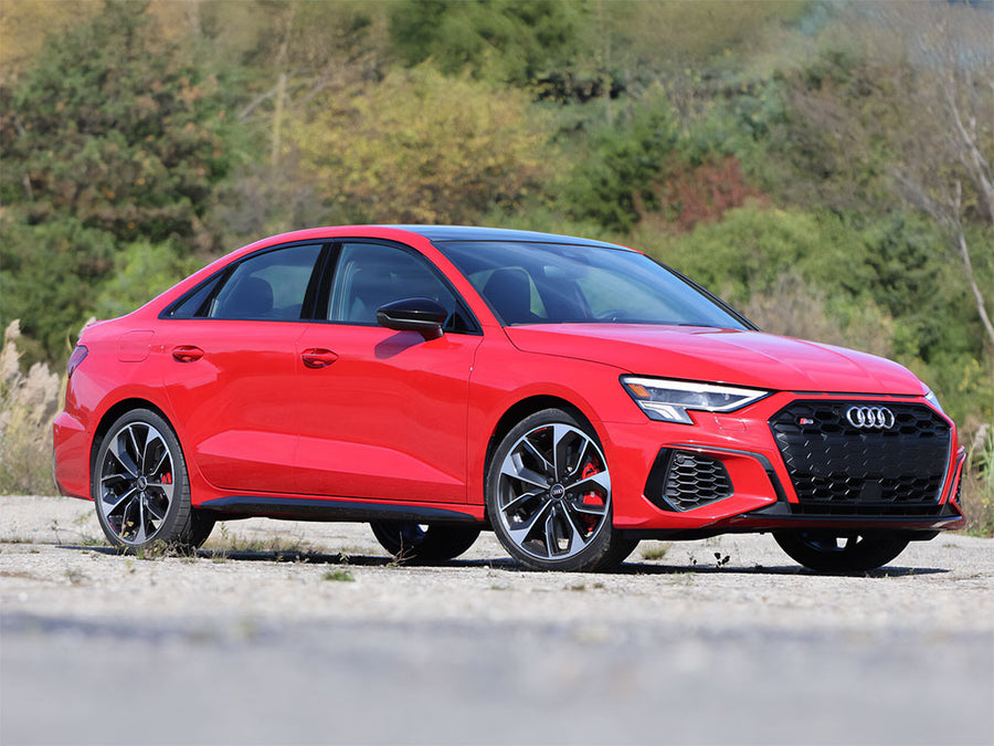 audi a3 2022-2023 (4 door) Brushed Aluminum Black Pillar Trim