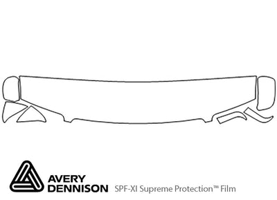 a4 Avery Dennison Clear Bra Hood Precut PPF Diagram