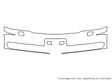 a4 3M Clear Bra Bumper Precut PPF Diagram