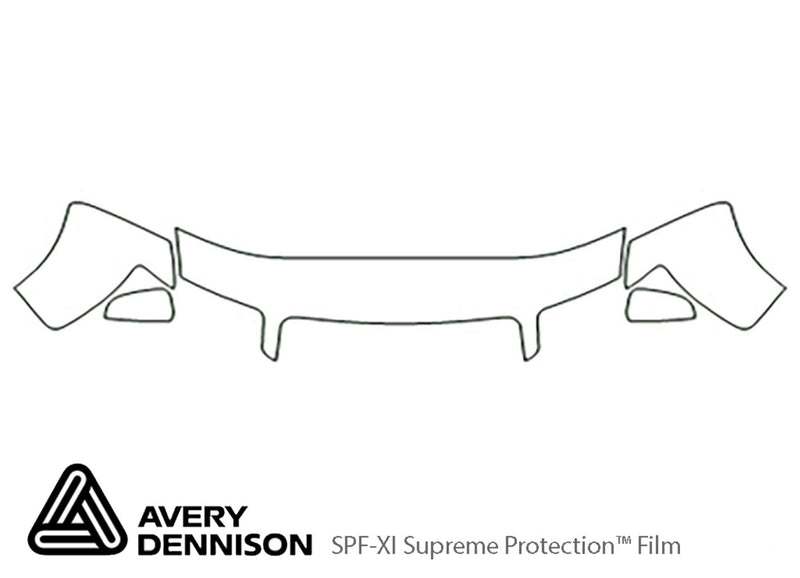 a4 Avery Dennison Clear Bra Hood Precut PPF Diagram