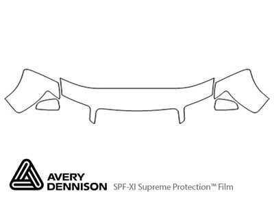 a4 Avery Dennison Clear Bra Hood Precut PPF Diagram