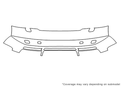a4 3M Clear Bra Bumper Precut PPF Diagram