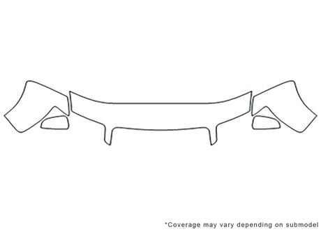 a4 3M Clear Bra Hood Precut PPF Diagram