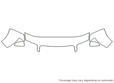 a4 Avery Dennison Clear Bra Hood Precut PPF Diagram