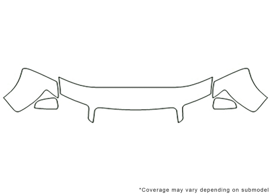 a4 Avery Dennison Clear Bra Hood Precut PPF Diagram
