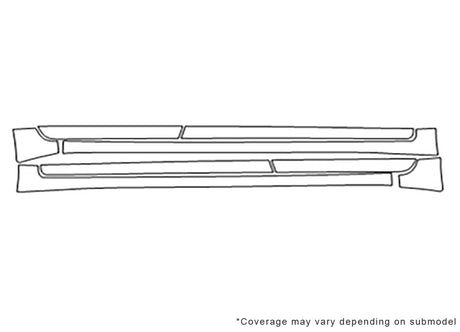 a4 3M Clear Bra Door Cup Precut PPF Diagram