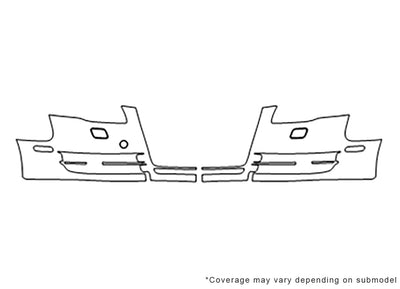 a4 Avery Dennison Clear Bra Bumper Precut PPF Diagram