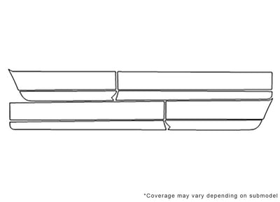 a4 3M Clear Bra Door Cup Precut PPF Diagram