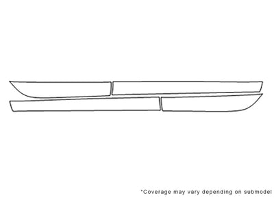 a4 3M Clear Bra Door Cup Precut PPF Diagram