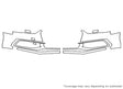 a4 3M Clear Bra Bumper Precut PPF Diagram