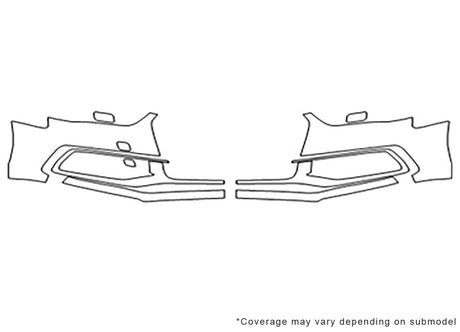 a4 Avery Dennison Clear Bra Bumper Precut PPF Diagram