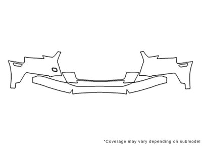 a4 3M Clear Bra Bumper Precut PPF Diagram
