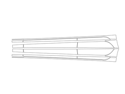 a4 Avery Dennison Clear Bra Door Cup Precut PPF Diagram