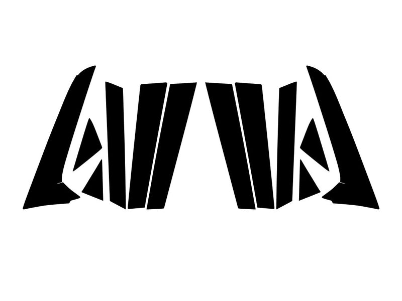 audi a4 2020-2023 (wagon - allroad) Matte Black Pillar Trim Diagram