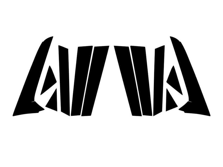 audi a4 2020-2023 (wagon - allroad) Carbon Fiber Pillar Trim Diagram