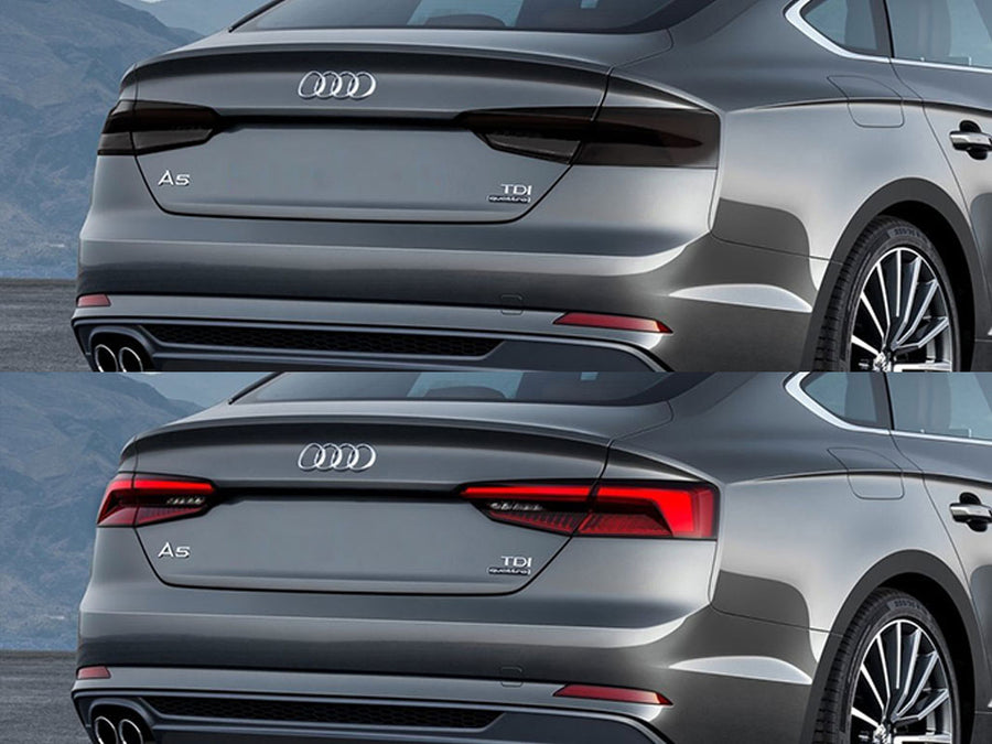 a5 Before and After Smoked Taillights