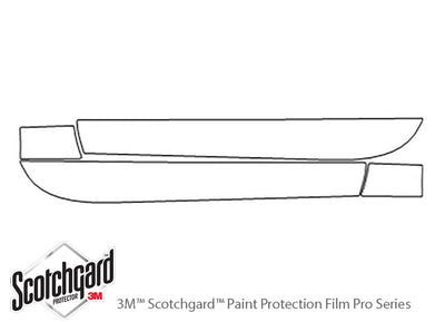 a5 3M Clear Bra Door Cup Precut PPF Diagram
