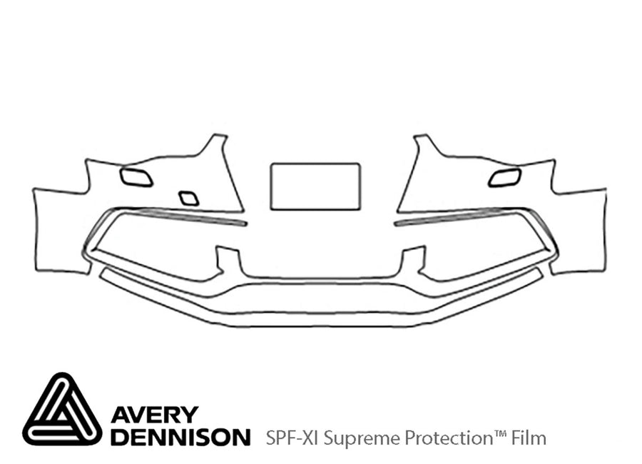 a5 Avery Dennison Clear Bra Bumper Precut PPF Diagram