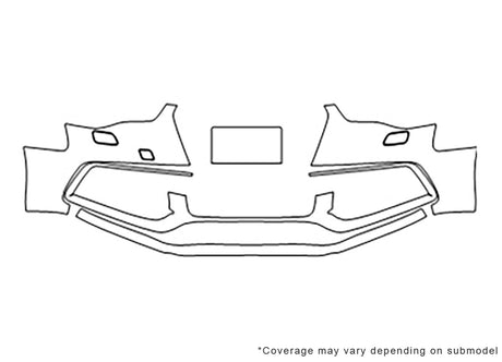 a5 3M Clear Bra Bumper Precut PPF Diagram