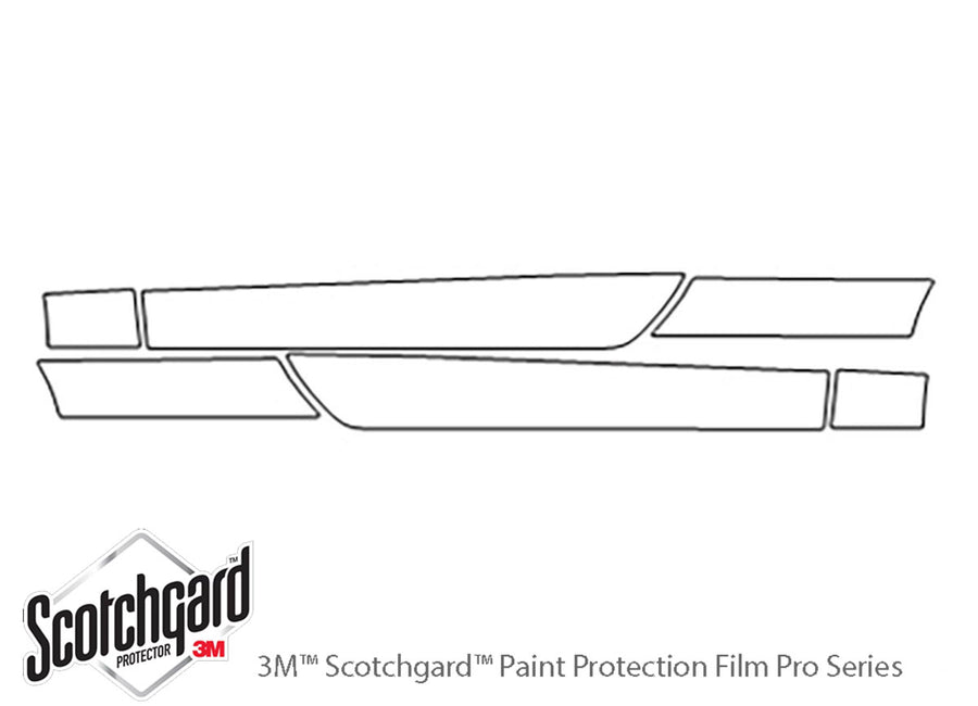 a5 3M Clear Bra Door Cup Precut PPF Diagram