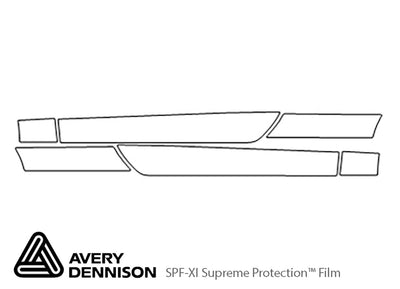 a5 Avery Dennison Clear Bra Door Cup Precut PPF Diagram