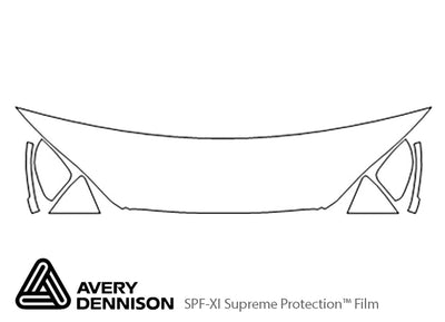 a5 Avery Dennison Clear Bra Hood Precut PPF Diagram