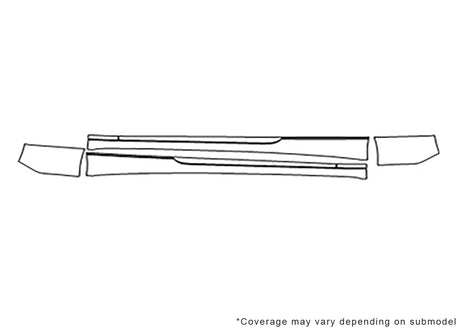 a5 3M Clear Bra Door Cup Precut PPF Diagram