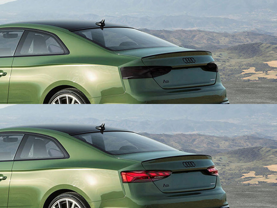 a5 Before and After Smoked Taillights